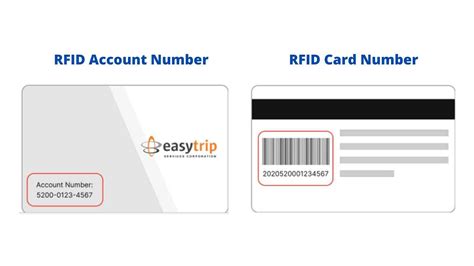 rfid card number|easytrip account number and card.